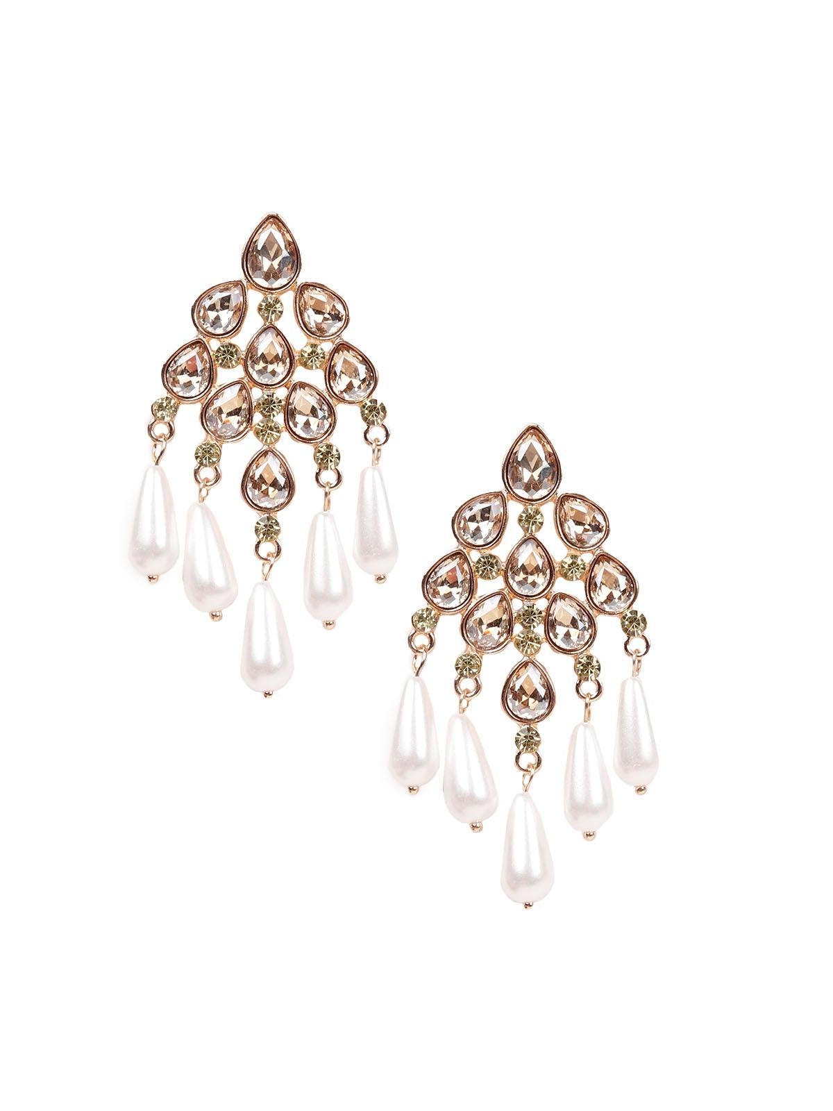 Women's Stunning White Bead Drop Earring