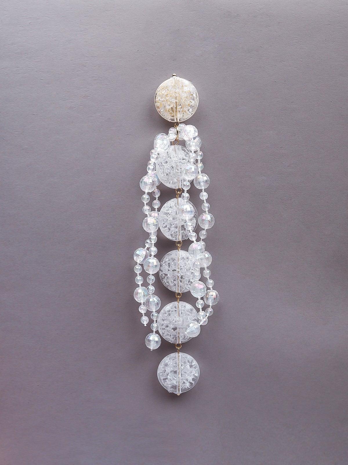 Women's Stunning White Beaded Exquisite Drop Earring
