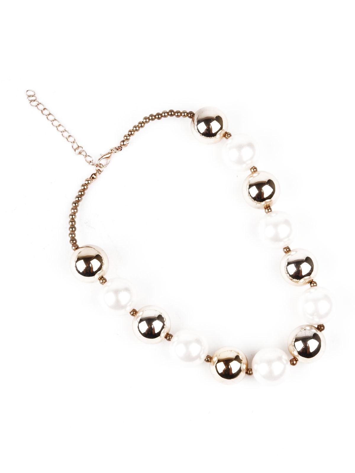 Women's Stylish Faux Pearls Choker Neckpiec