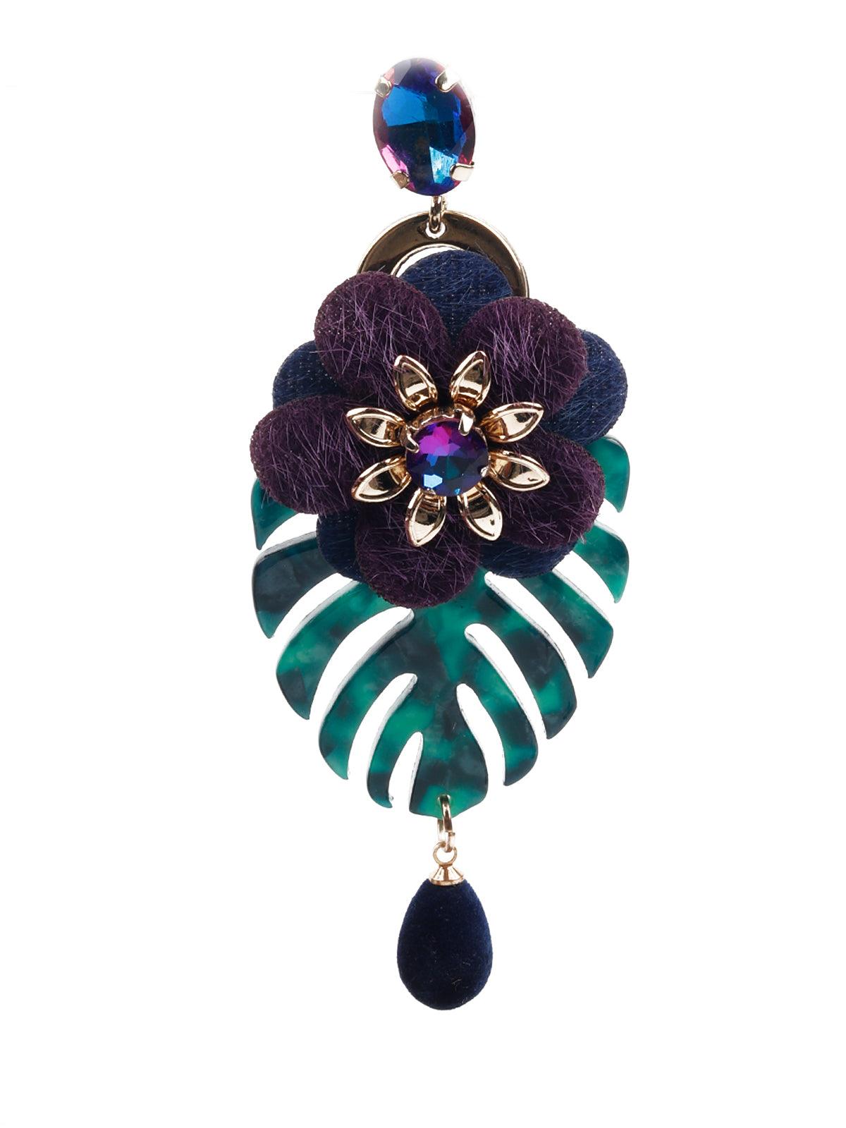 Women's Stylish Green Leaf Dangle Earring