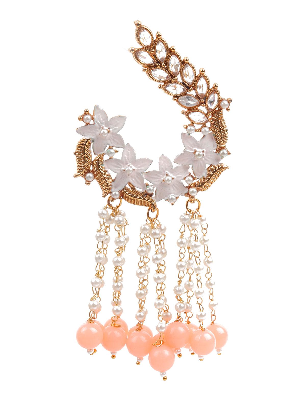 Women's Stylish Peach Dangle Earring