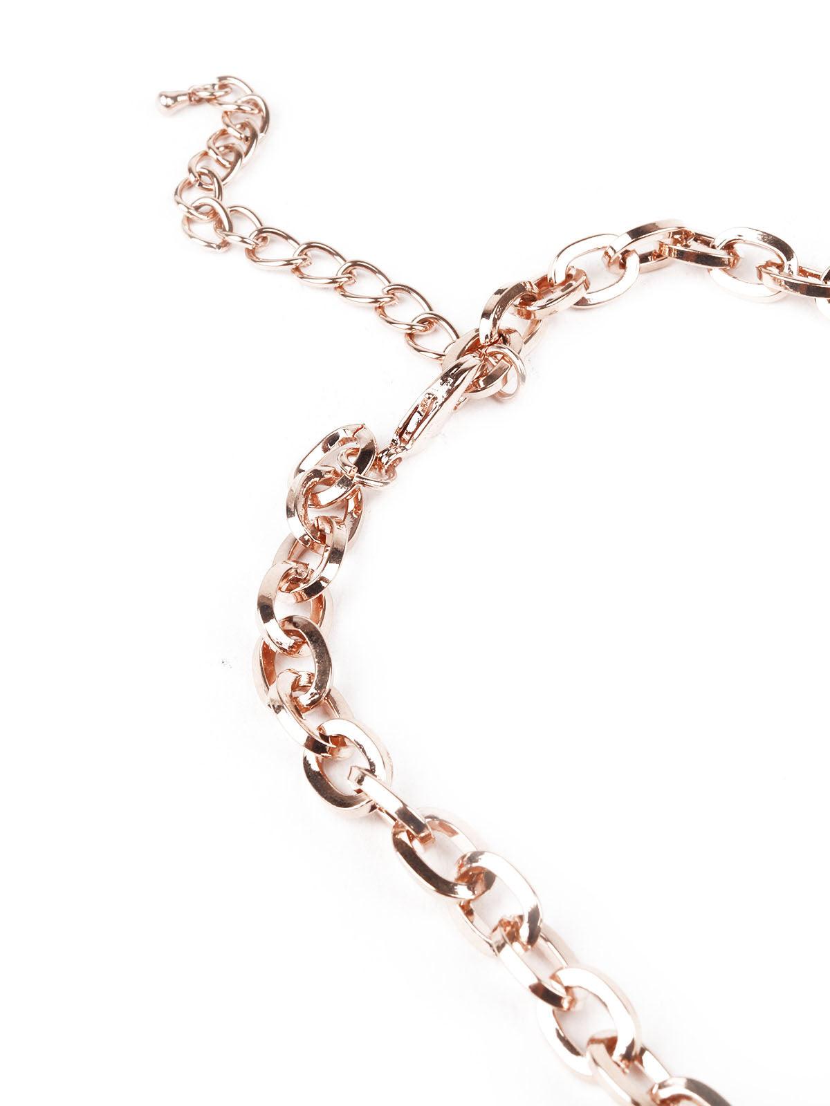Women's Stylish White And Gold Neckpiec