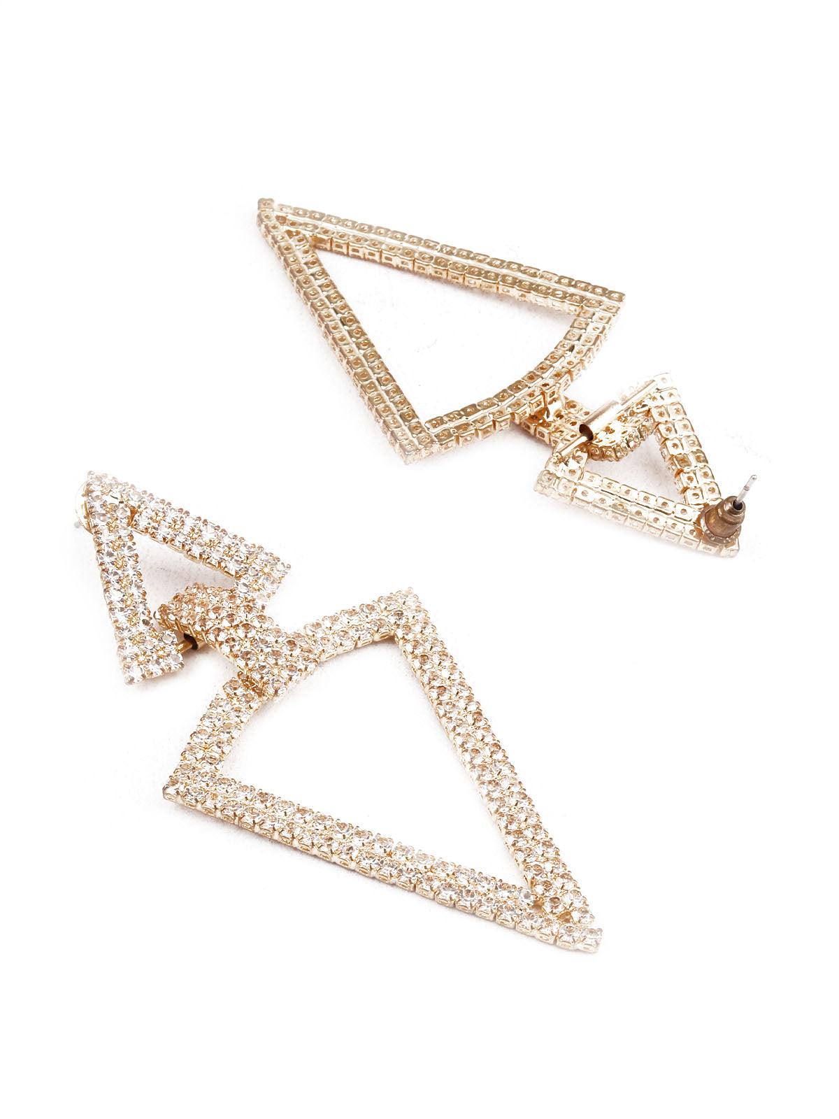 Women's Sunshine White And Gold Dangler Earring