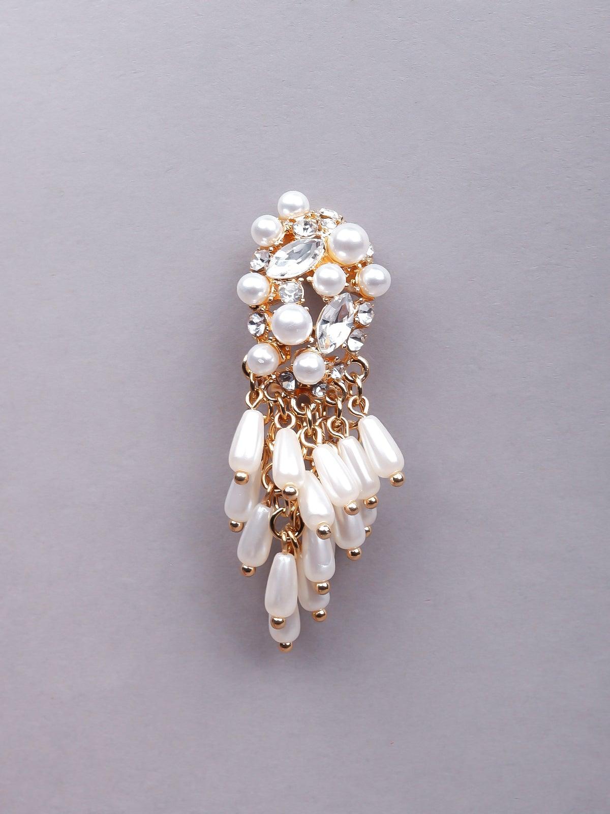 Women's Super Cute White Beaded Earring