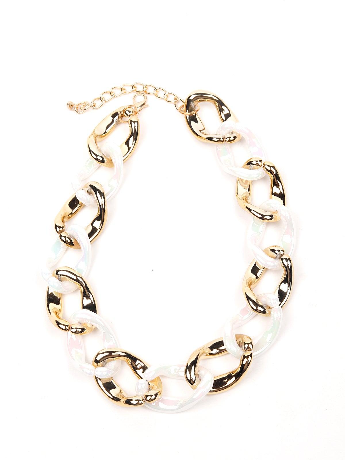 Women's The Classic White And Gold Chunky Chai
