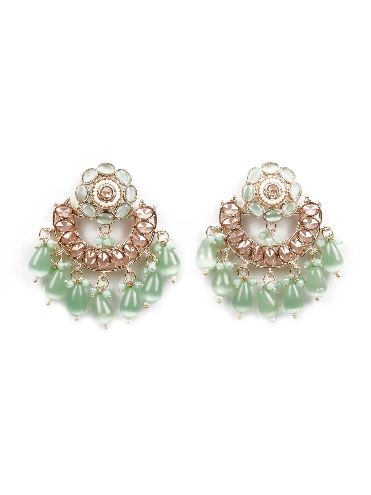 Women's The Pearl And Kundan Chandbali Earring