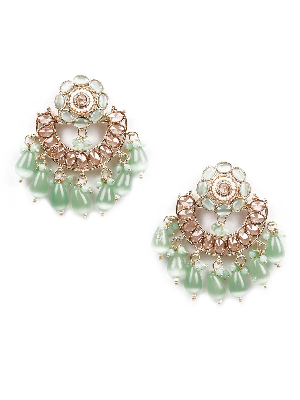 Women's The Pearl And Kundan Chandbali Earring