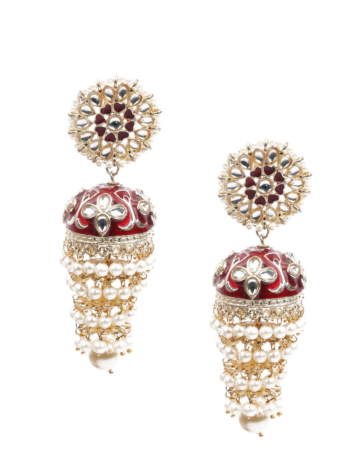 Women's Traditional Meenakari Jhumki Earring