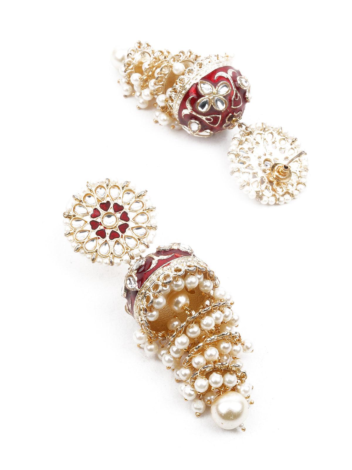 Women's Traditional Meenakari Jhumki Earring