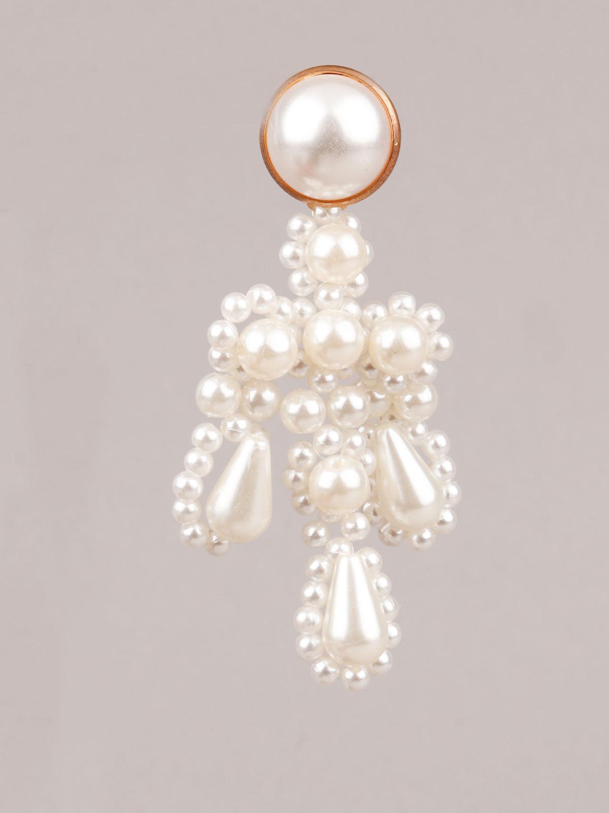 Women's Trendy White Faux Pearl Dangle Earring