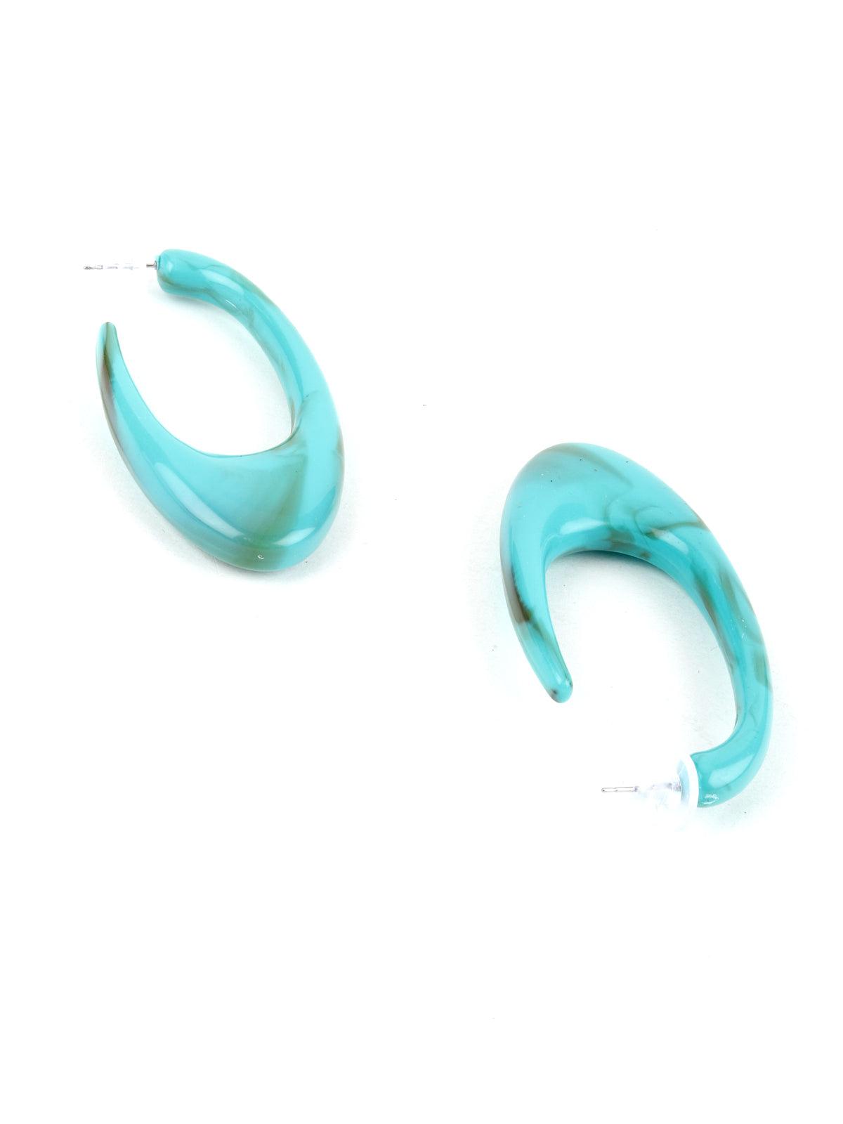 Women's Turquoise Blue Open Hoop Earring