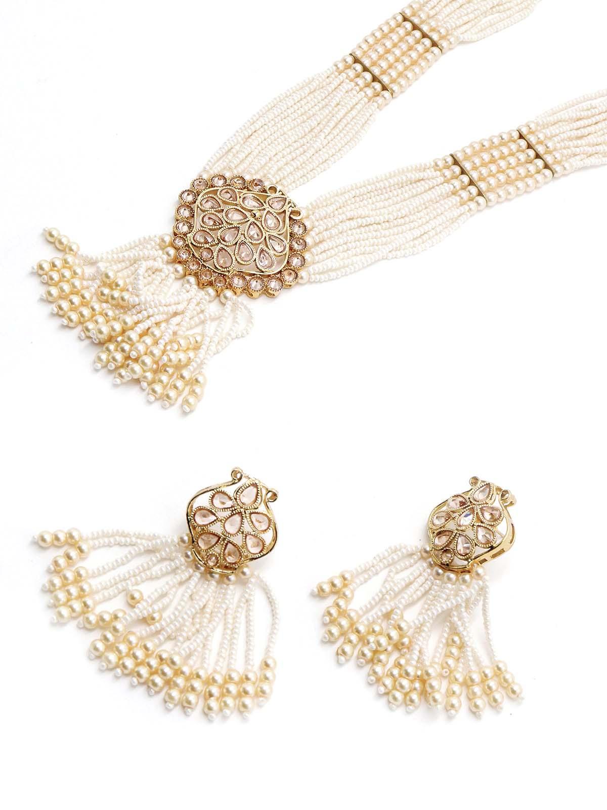 Women's Typical Faux Pearl Necklace With Earring