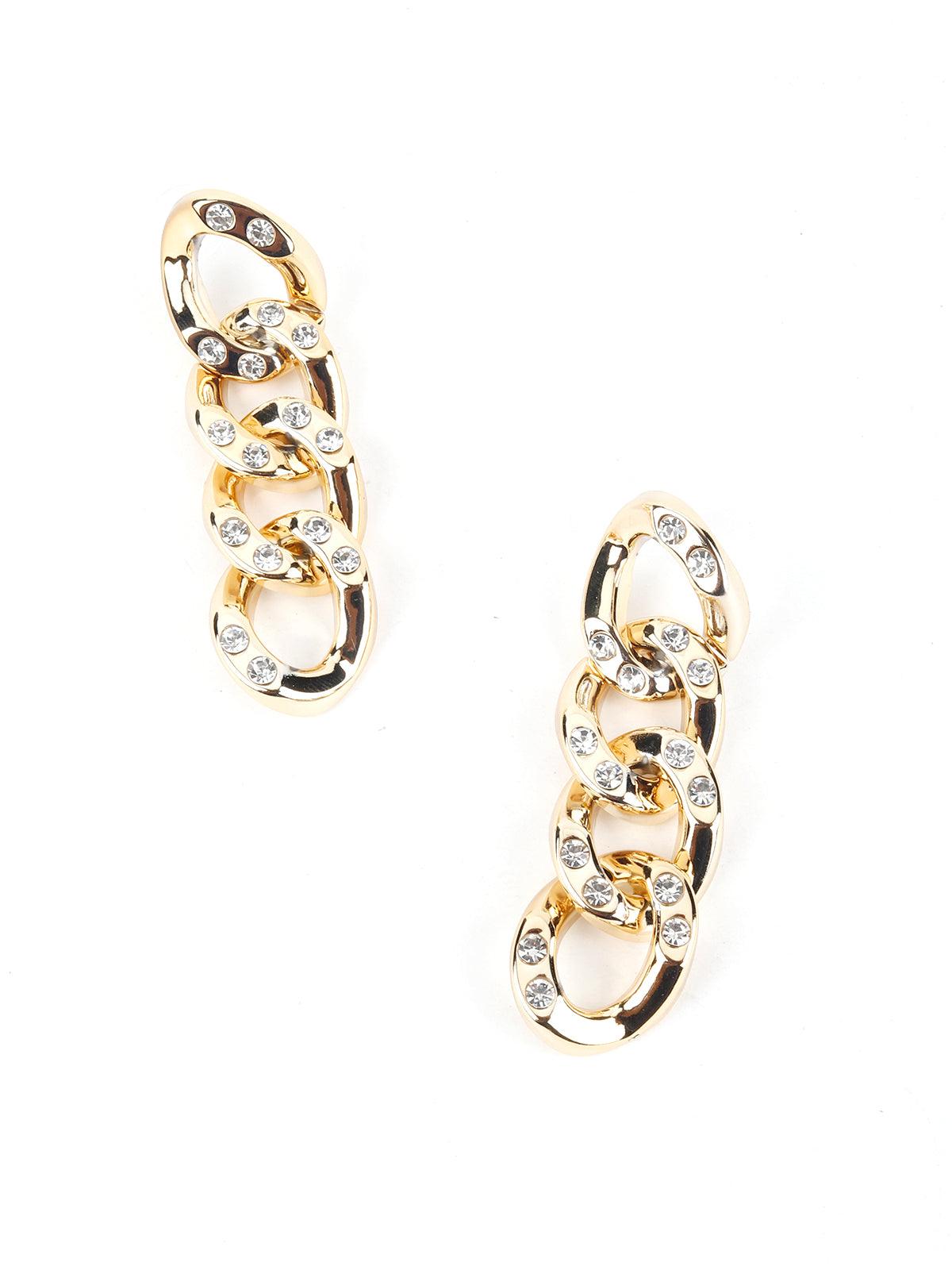 Women's Ulanni Golden Metallic Dangle Earring