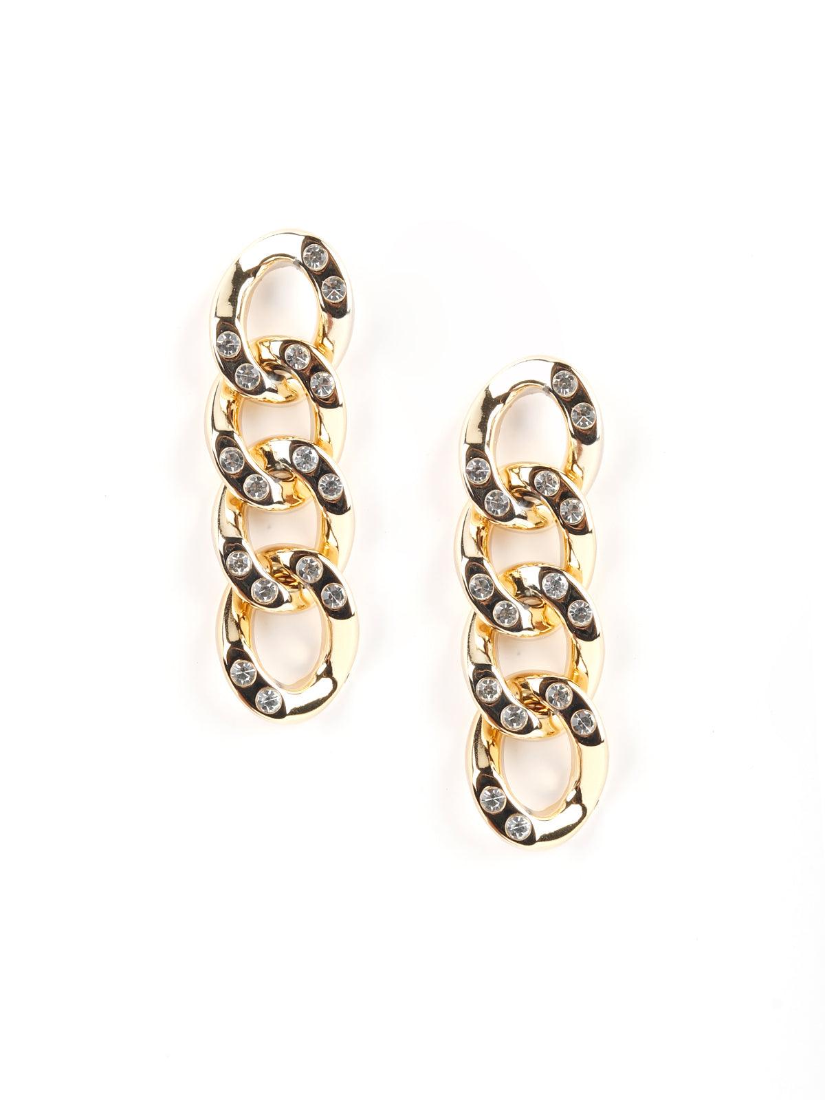 Women's Ulanni Golden Metallic Dangle Earring