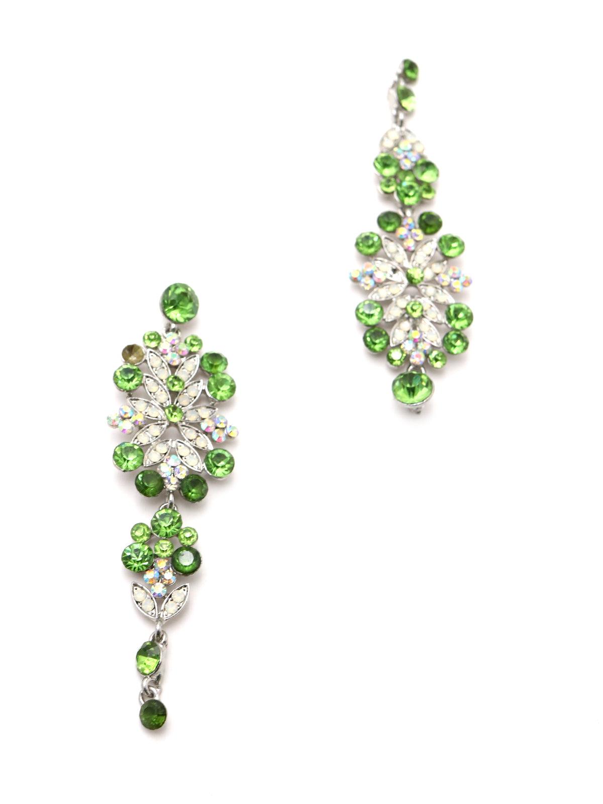 Women's Unique Green Dangle Earring