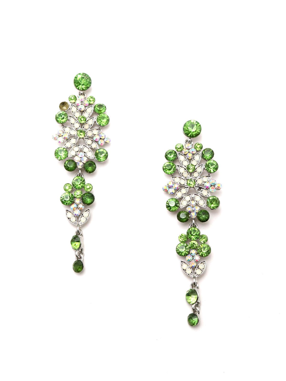 Women's Unique Green Dangle Earring