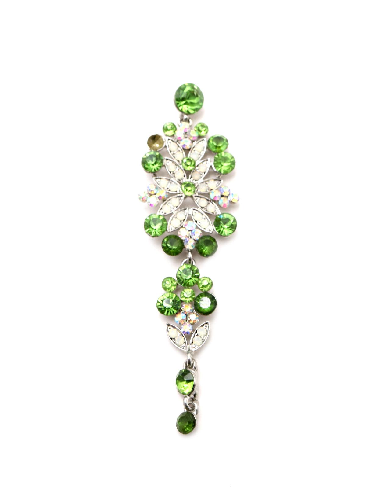 Women's Unique Green Dangle Earring