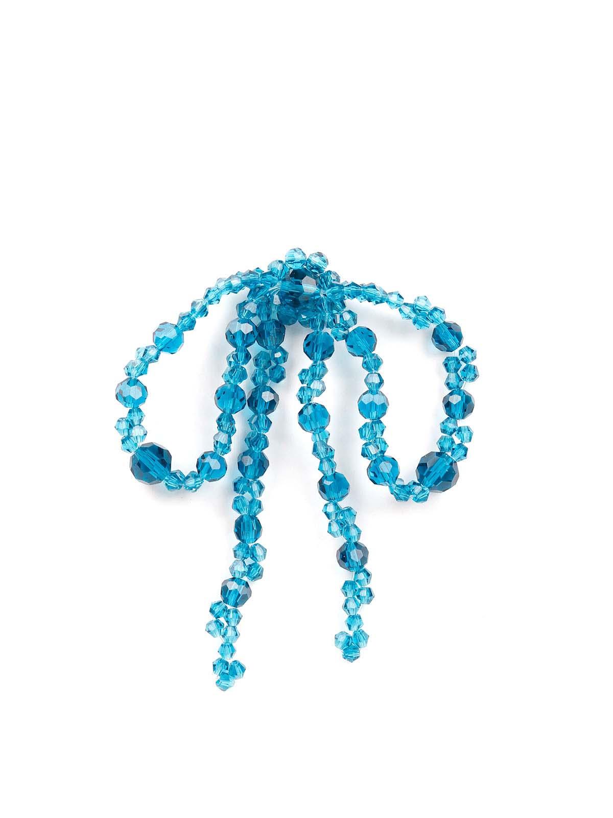 Women's Vibrant Blue Beaded Statement Earring