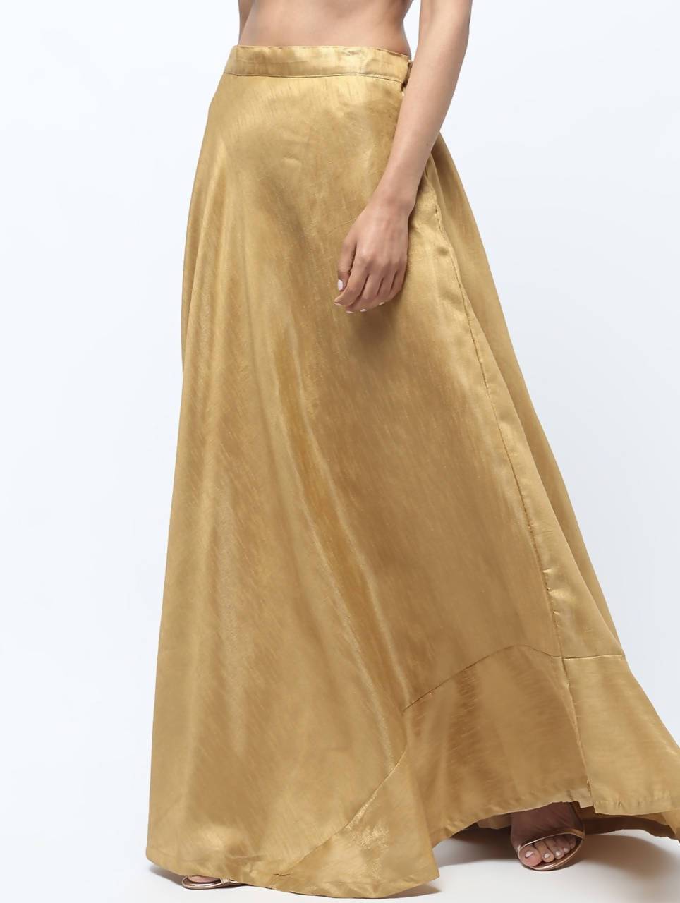 Women's Golden Silk Blend Skirt - Cheera USA