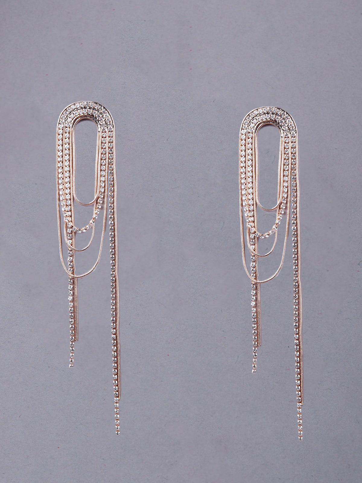 Women's Whimsical Gold Crystal Earrings