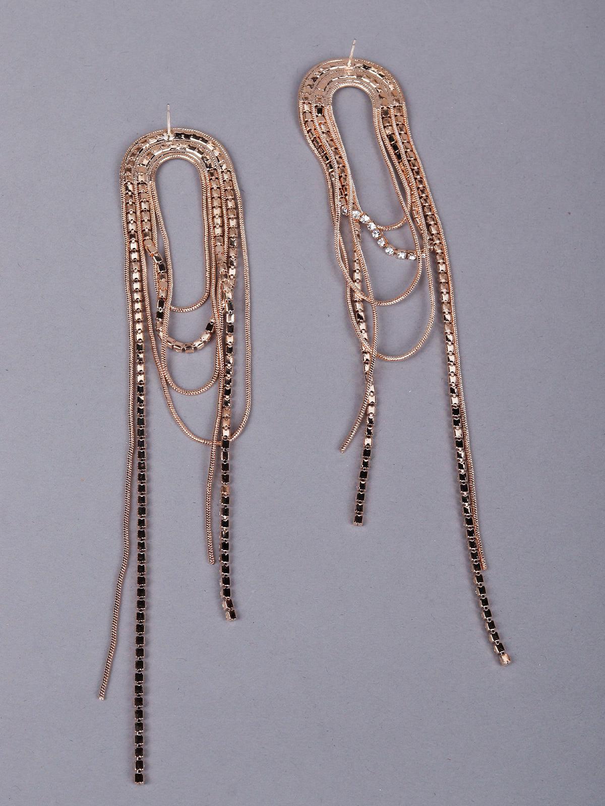 Women's Whimsical Gold Crystal Earrings