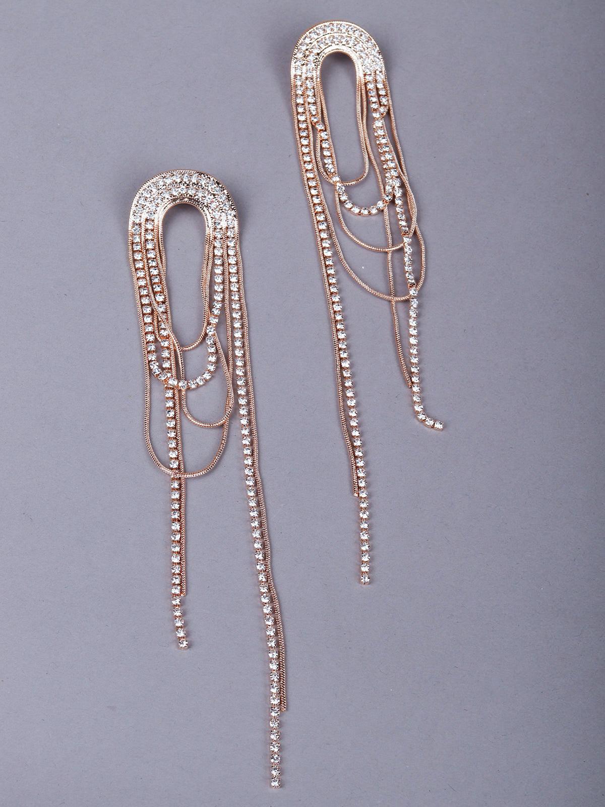 Women's Whimsical Gold Crystal Earrings
