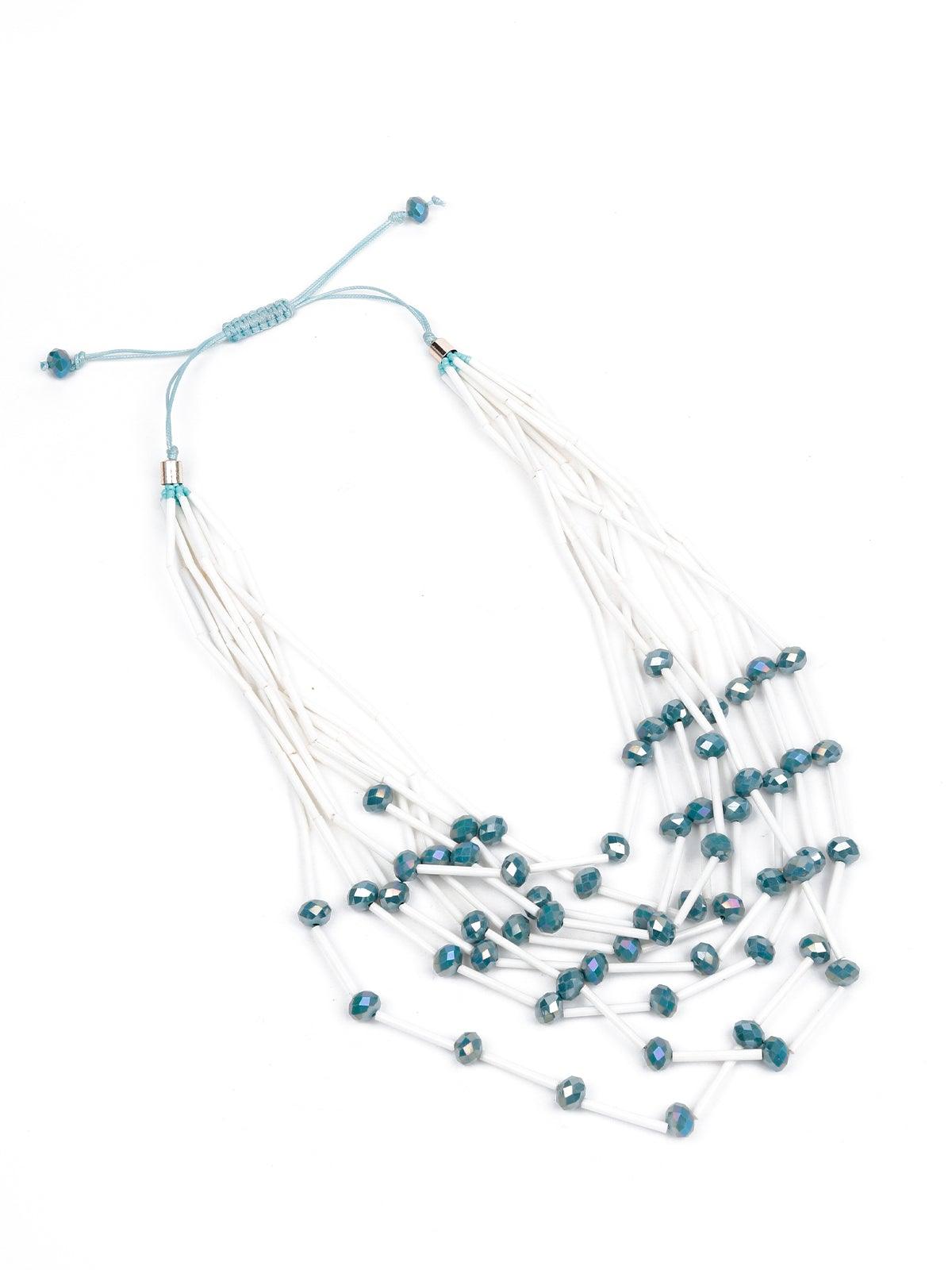 Women's White Beaded Beautiful Necklac