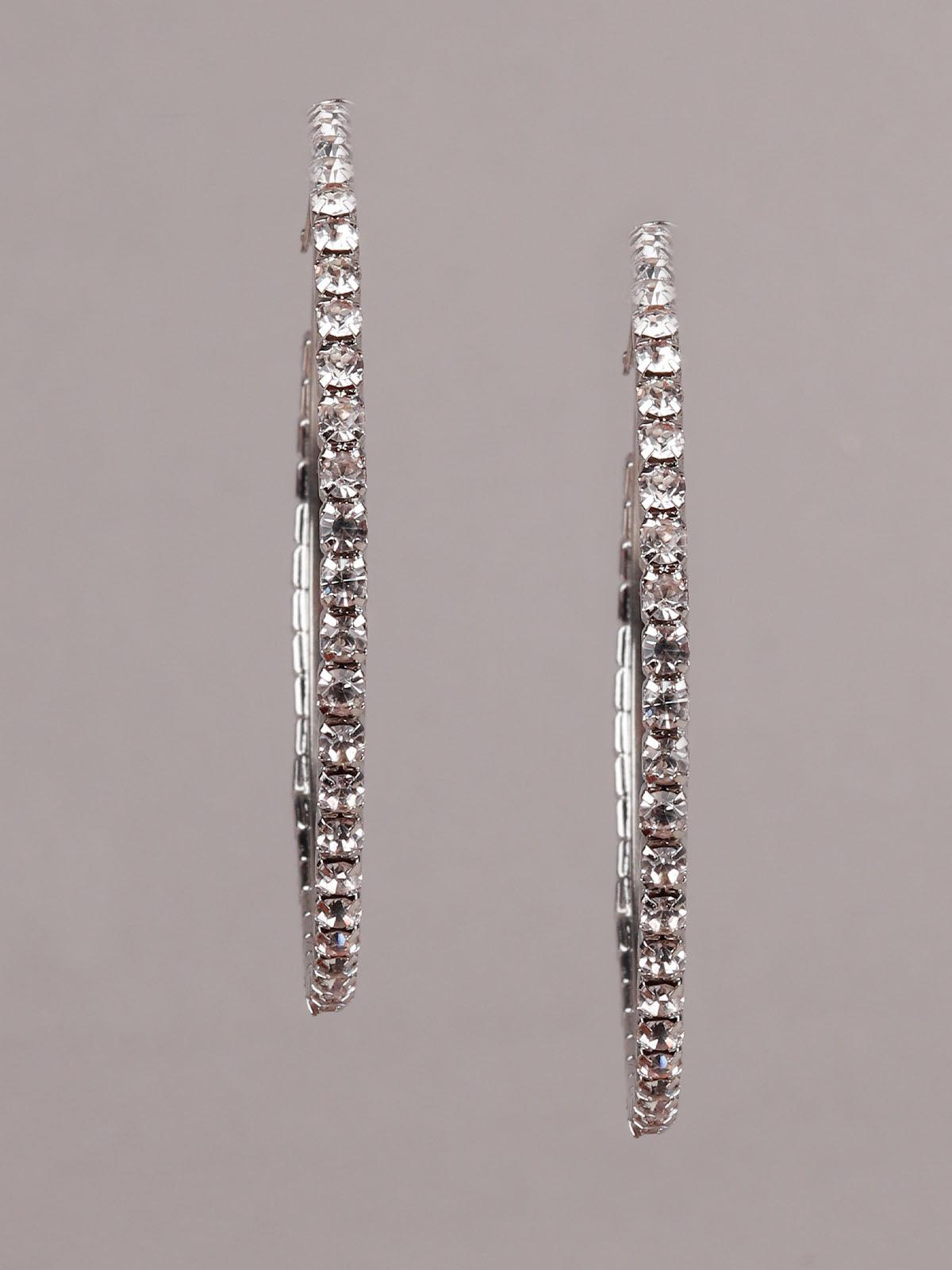 Women's White Big Hoop Earrin