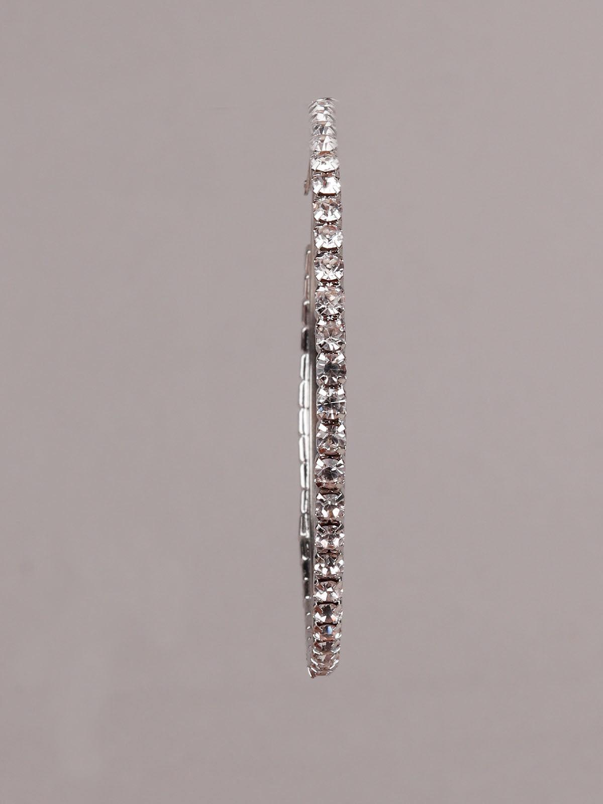 Women's White Big Hoop Earrin