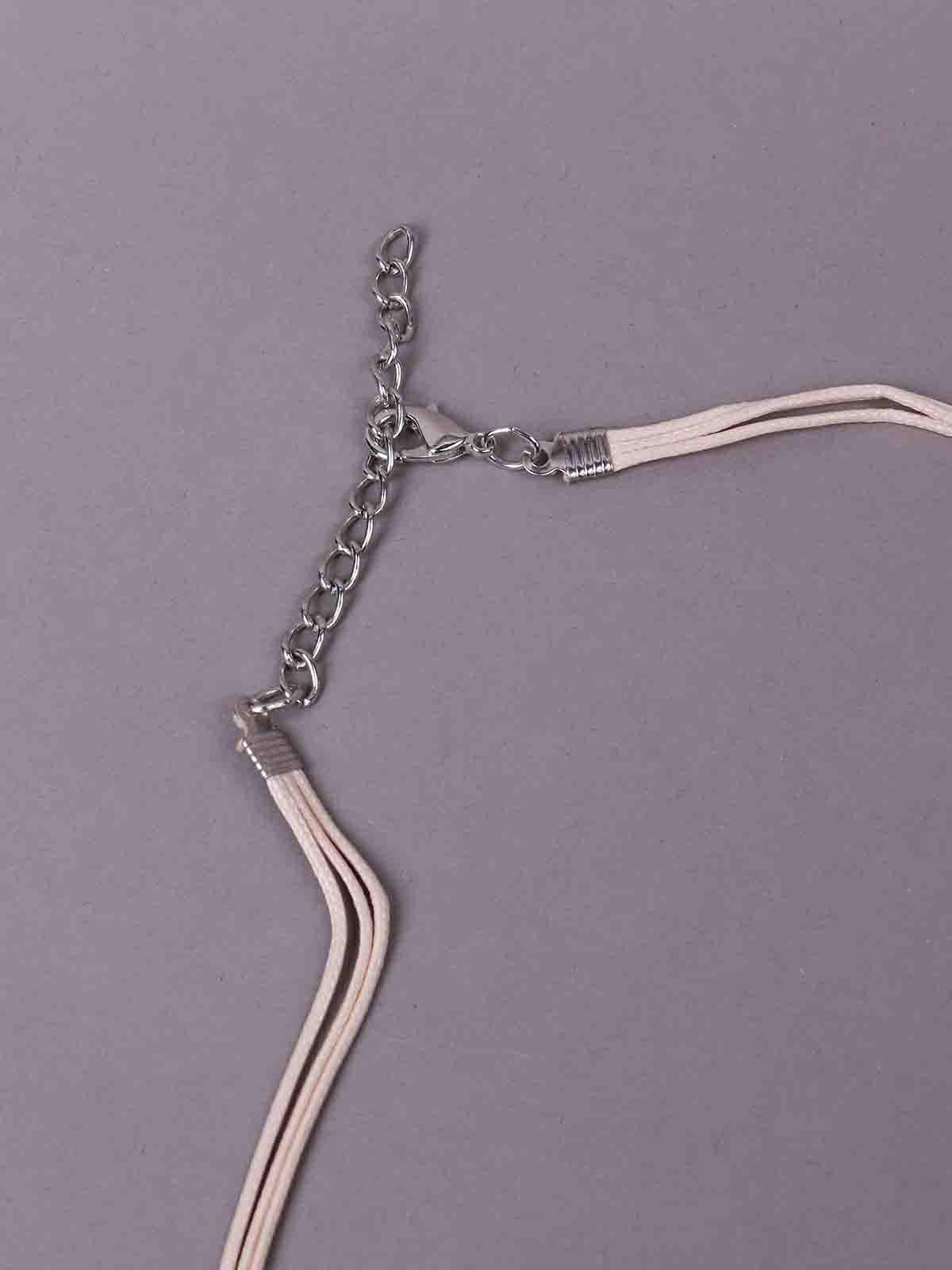 Women's White Bohemian Style Fringe Necklac