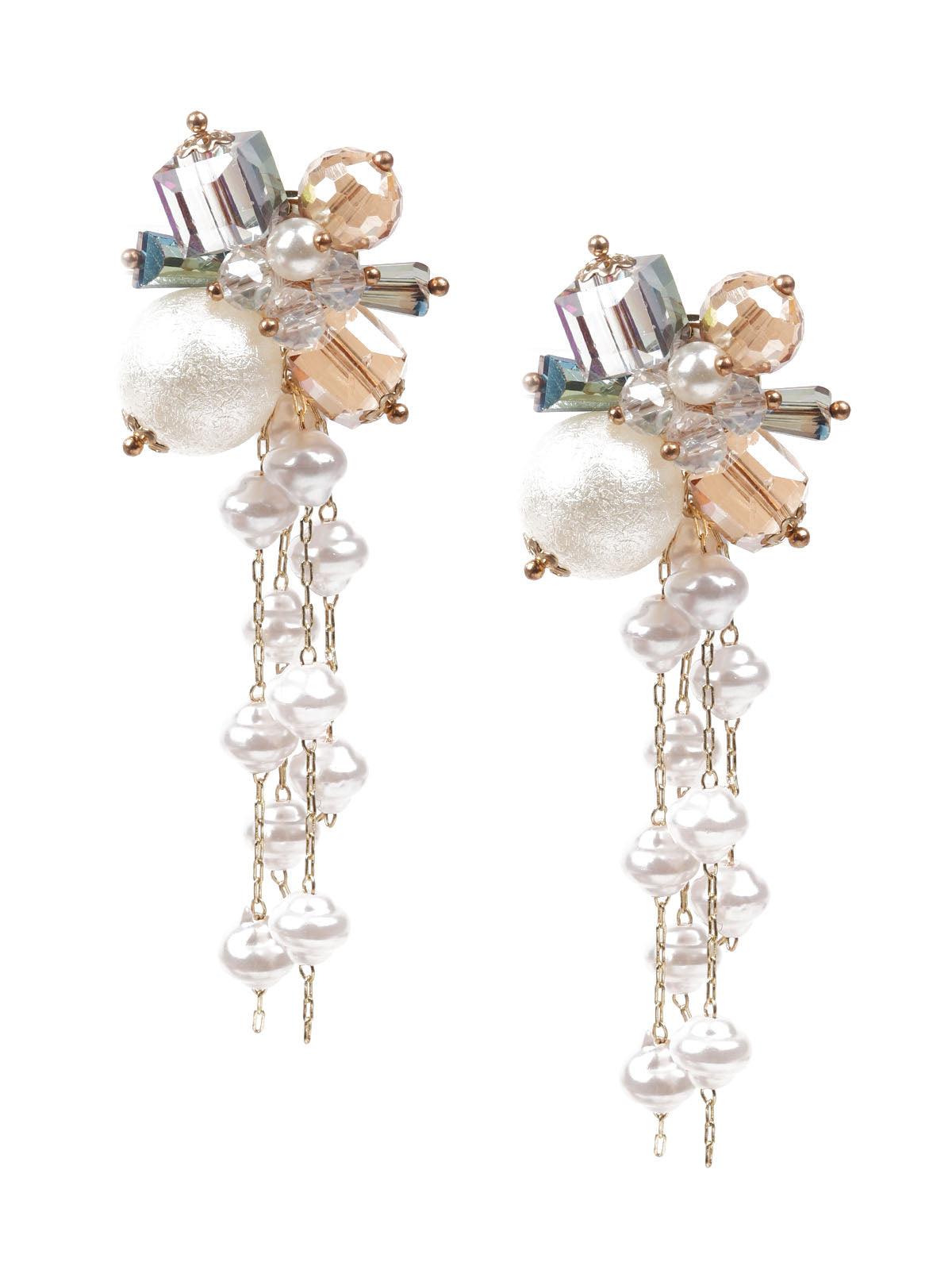 Women's White Dangle Earrin