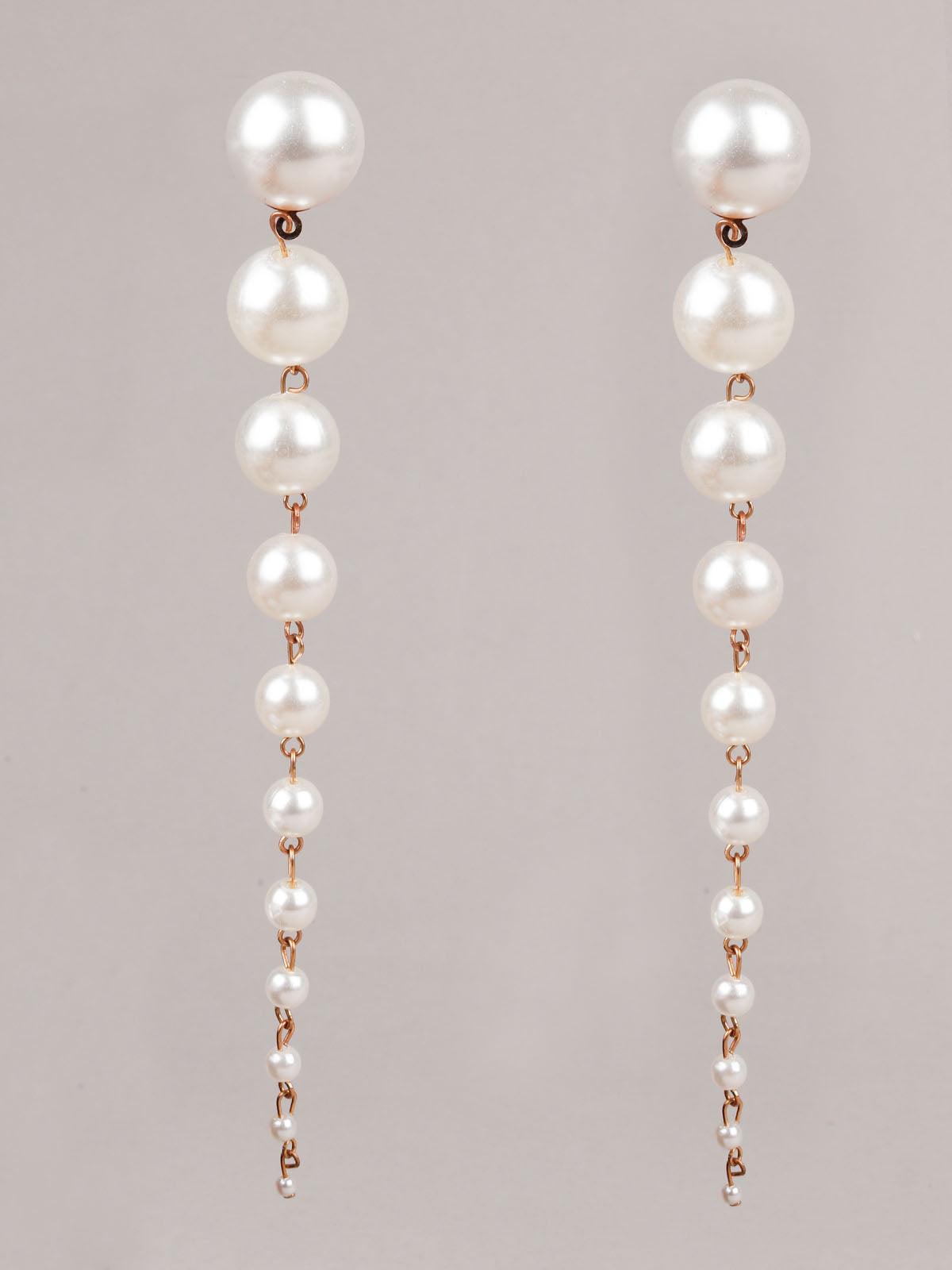 Women's White Dangle Earrin