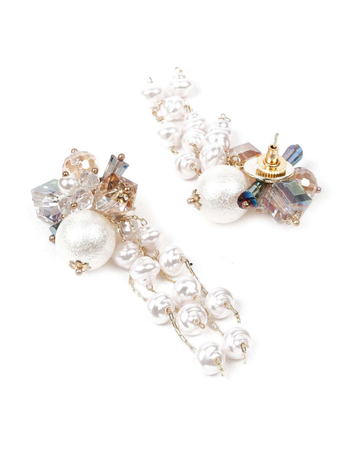 Women's White Dangle Earrin
