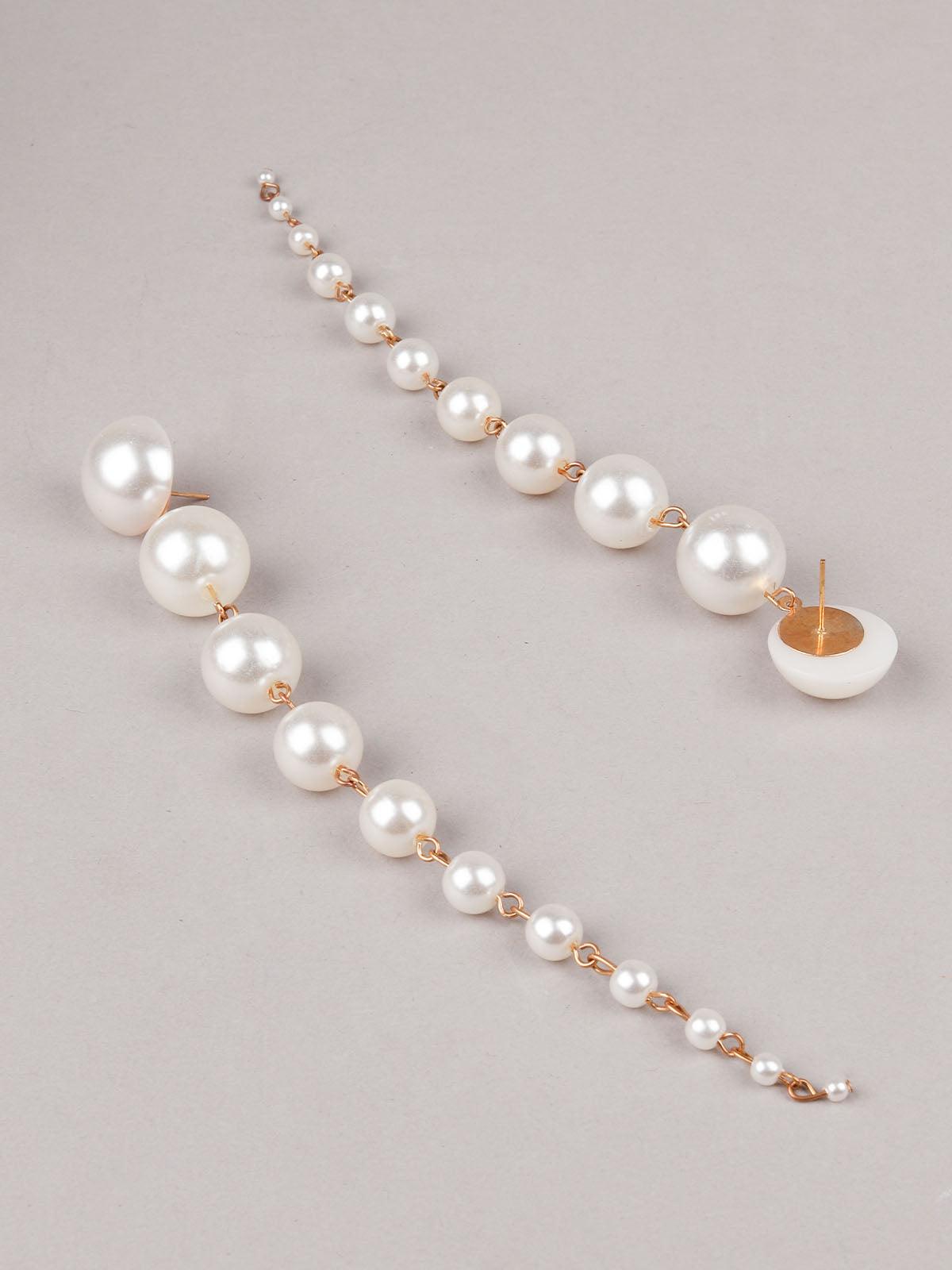 Women's White Dangle Earrin