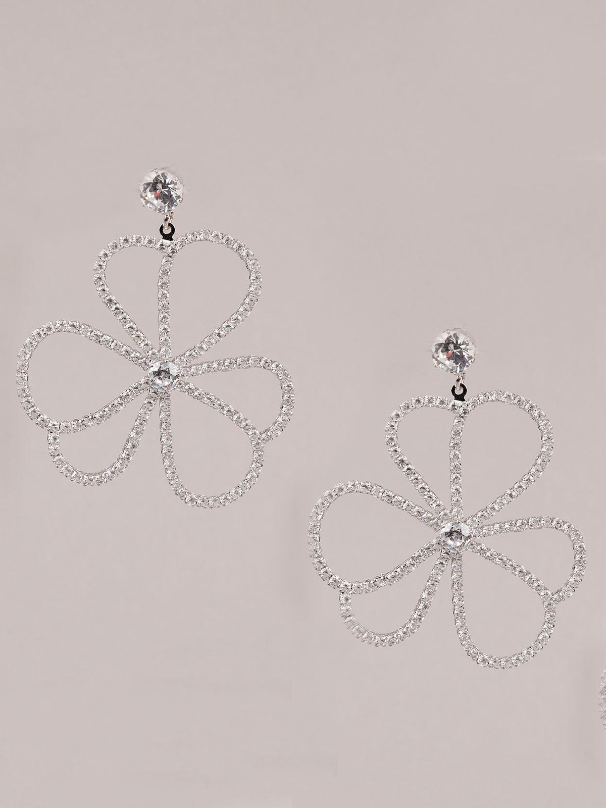 Women's White Dangle Earring