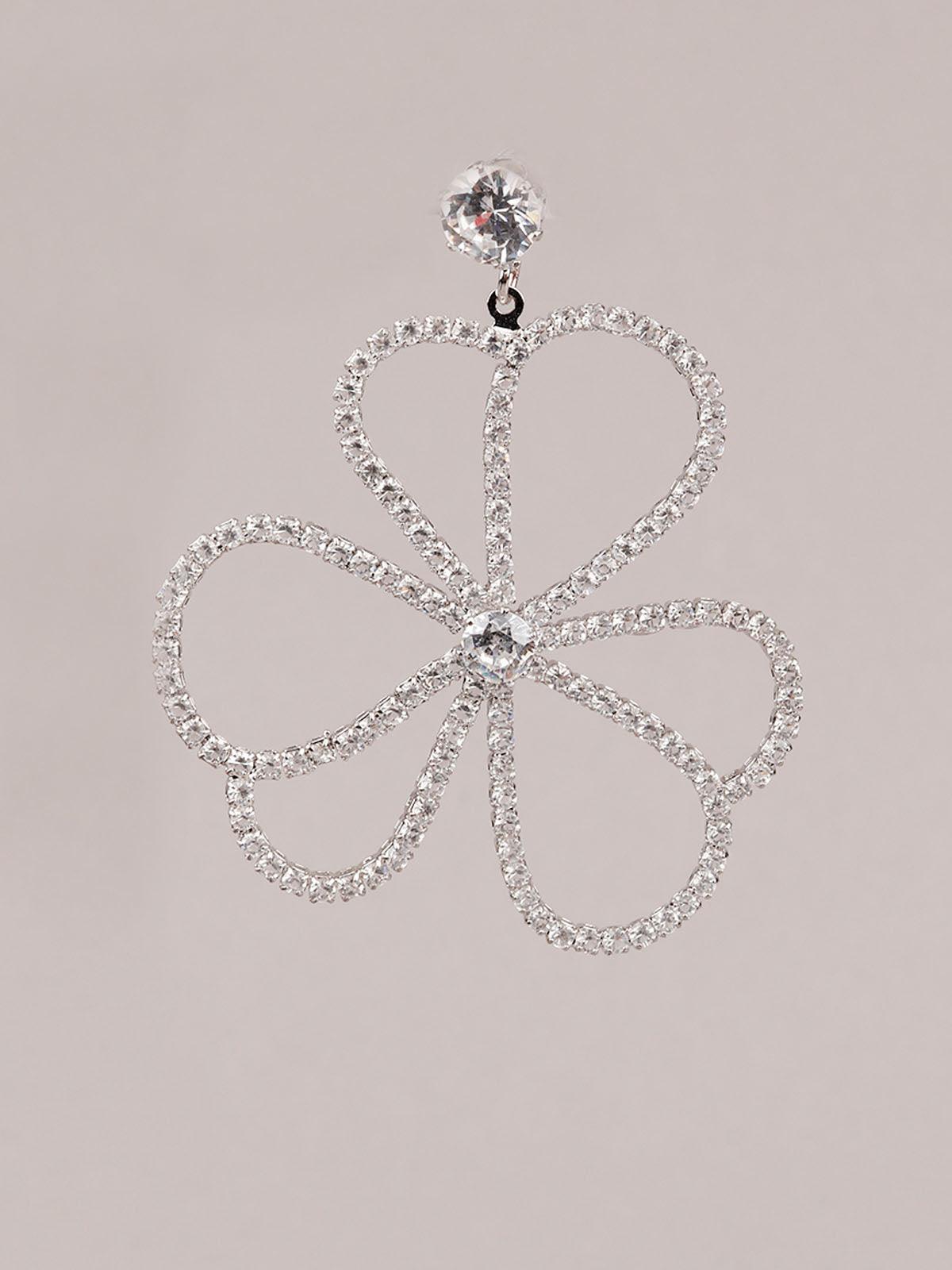 Women's White Dangle Earring