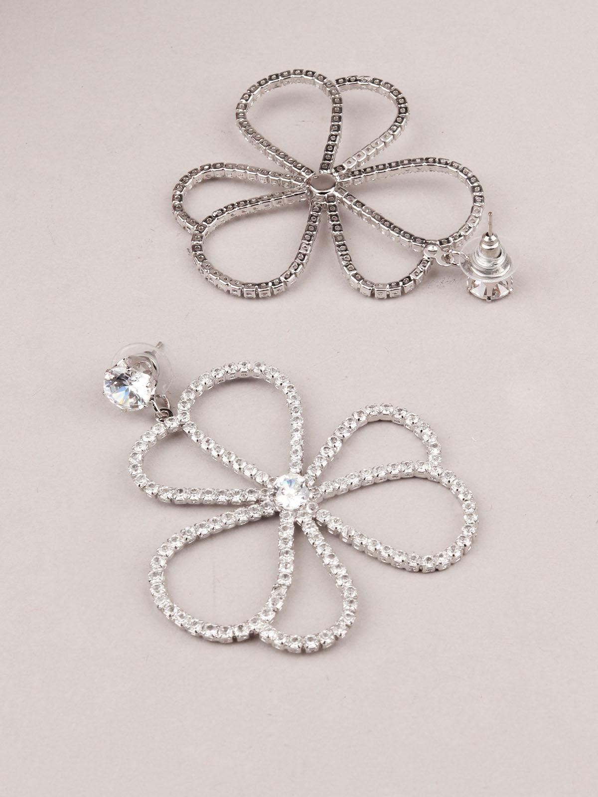 Women's White Dangle Earring