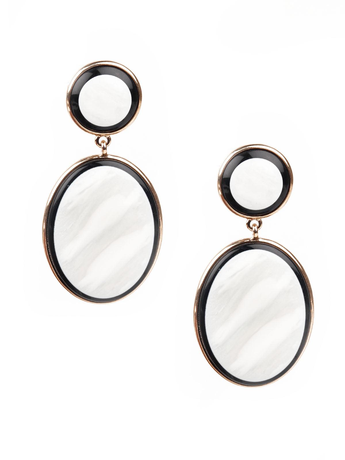 Women's White Dangler Earrin