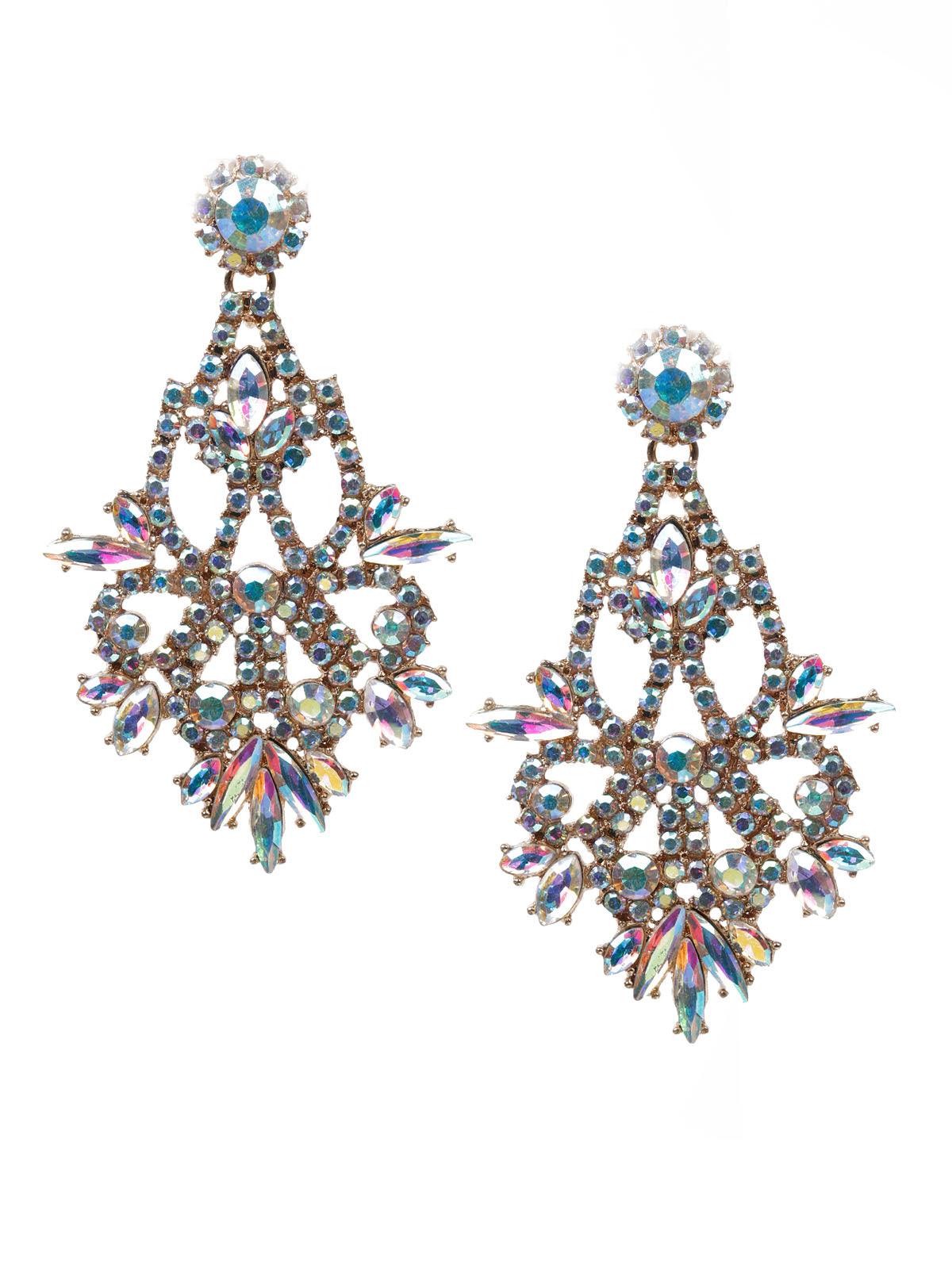 Women's White Dangler Earring