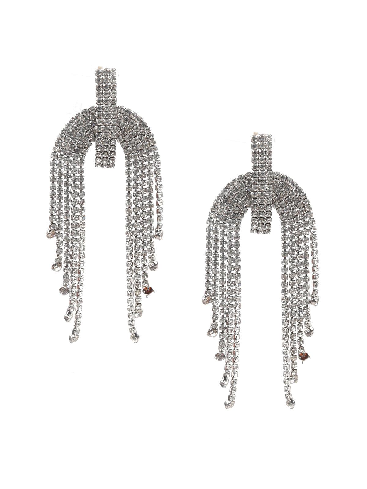 Women's White Dangler Earring