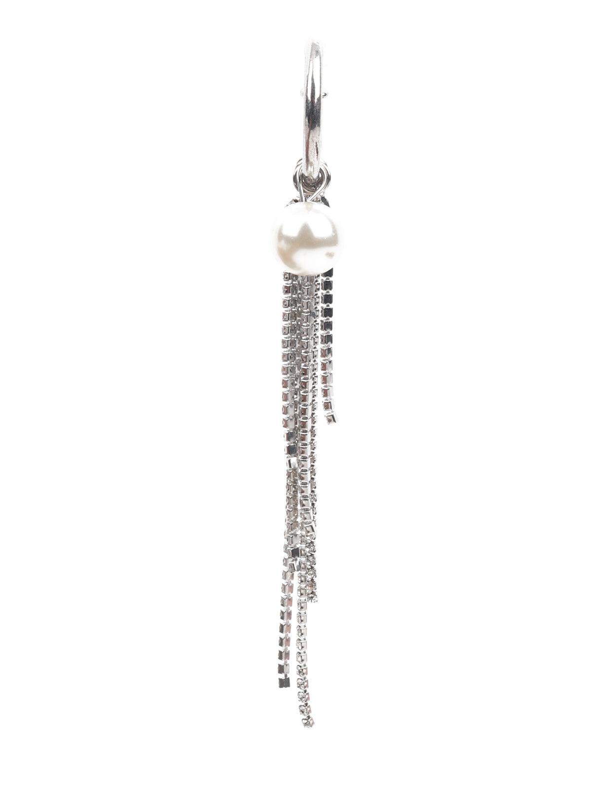 Women's White Dangler Earring
