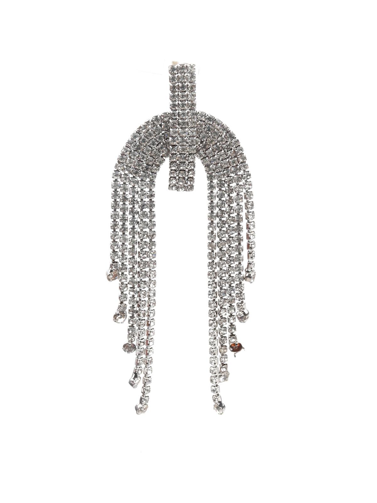 Women's White Dangler Earring