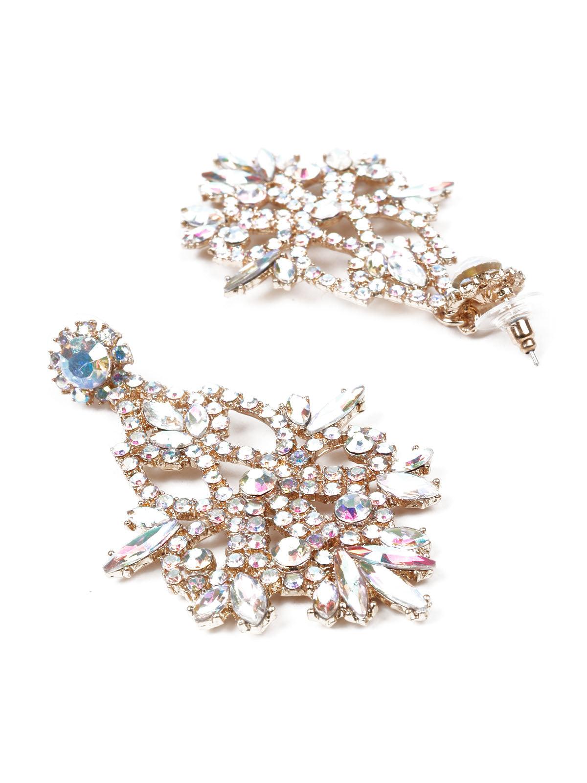 Women's White Dangler Earring