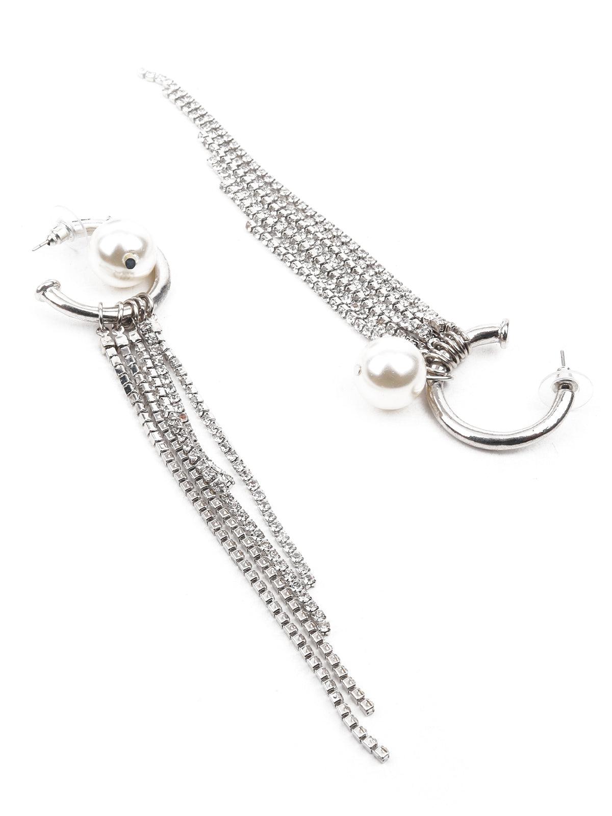 Women's White Dangler Earring