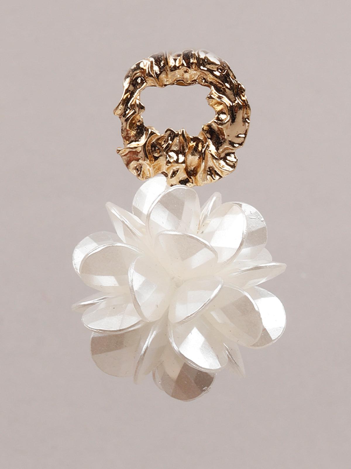 Women's White Drop Earring