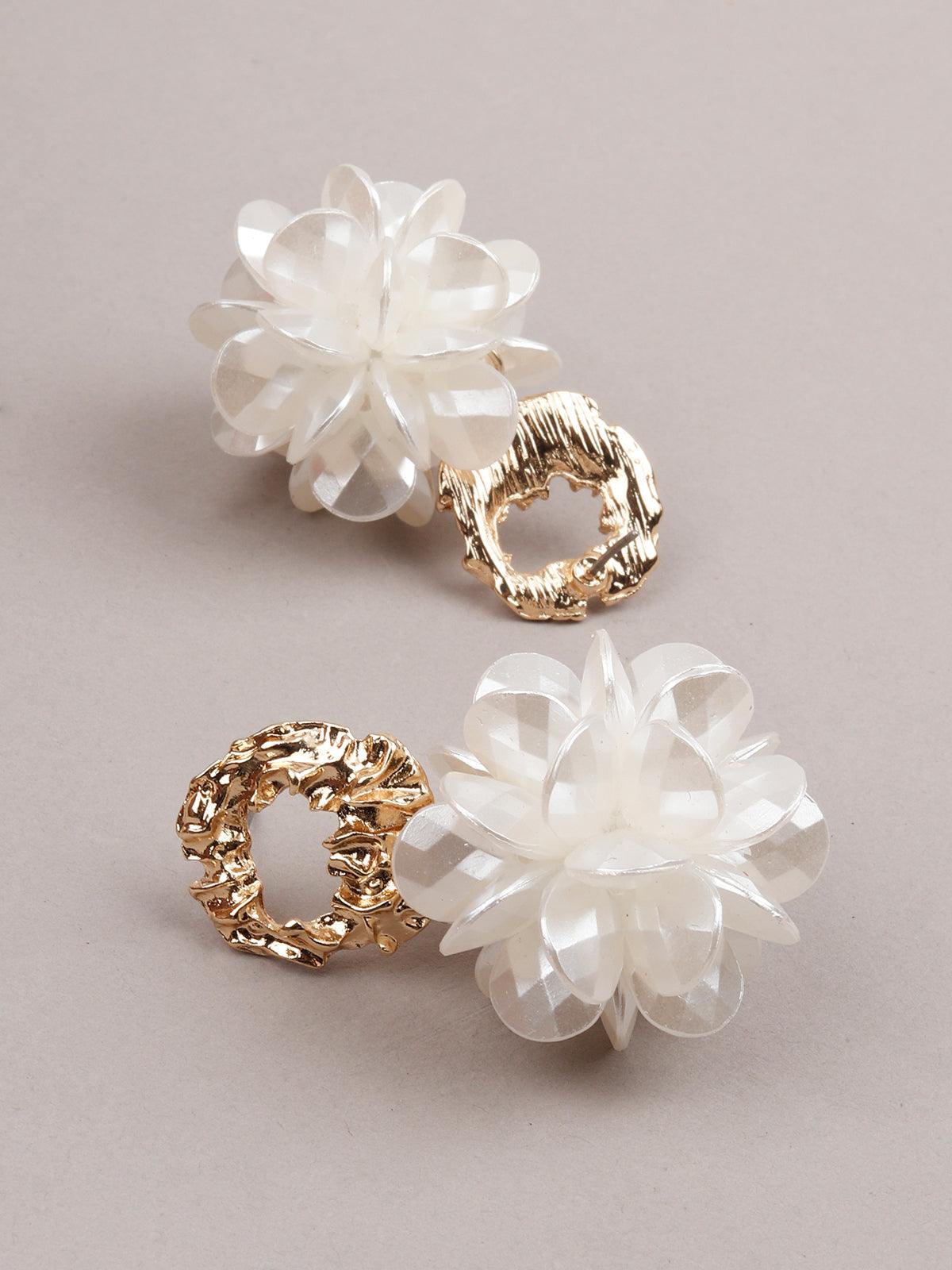 Women's White Drop Earring