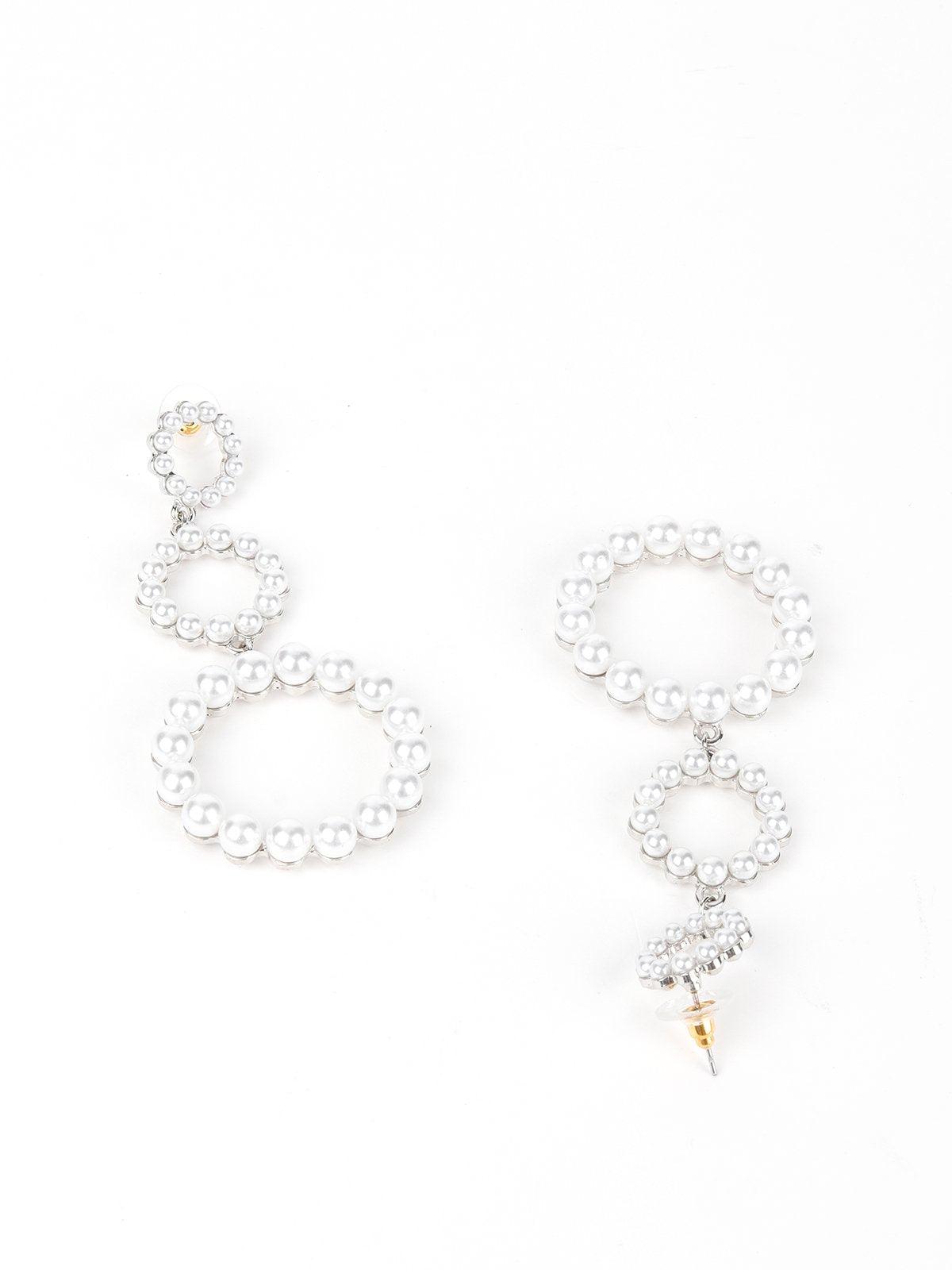 Women's White Edgy Pearl Loop