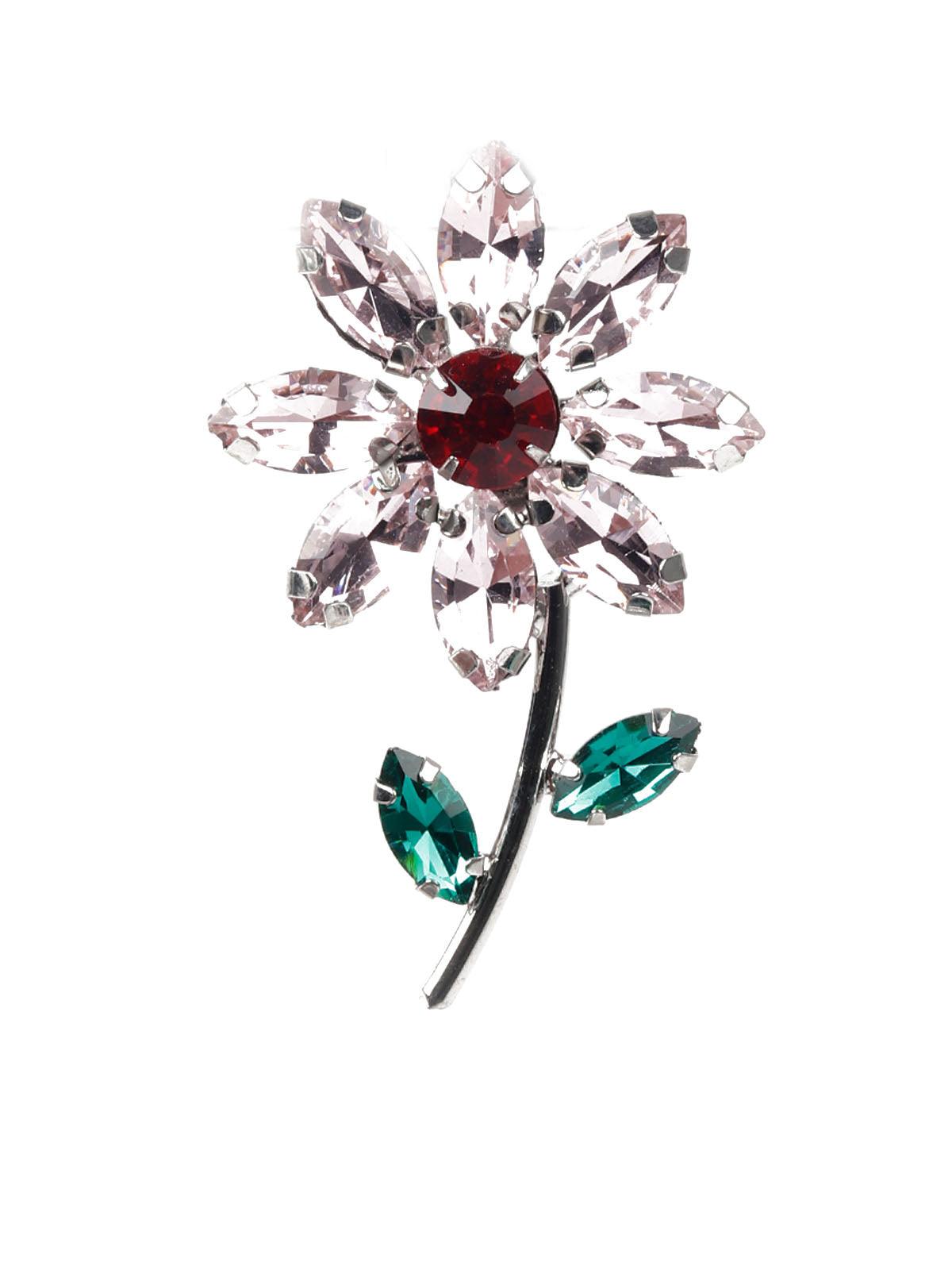 Women's White Floral Stud Earrin