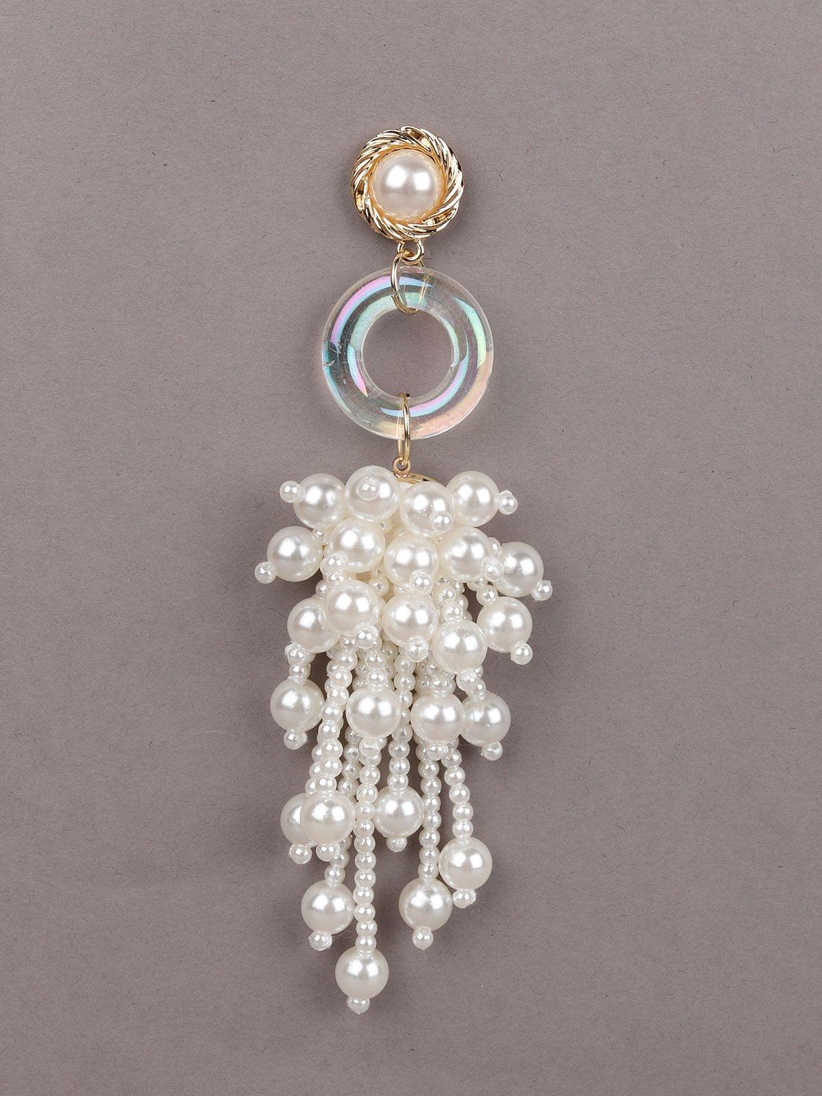 Women's White Pearl  Dangle Earring