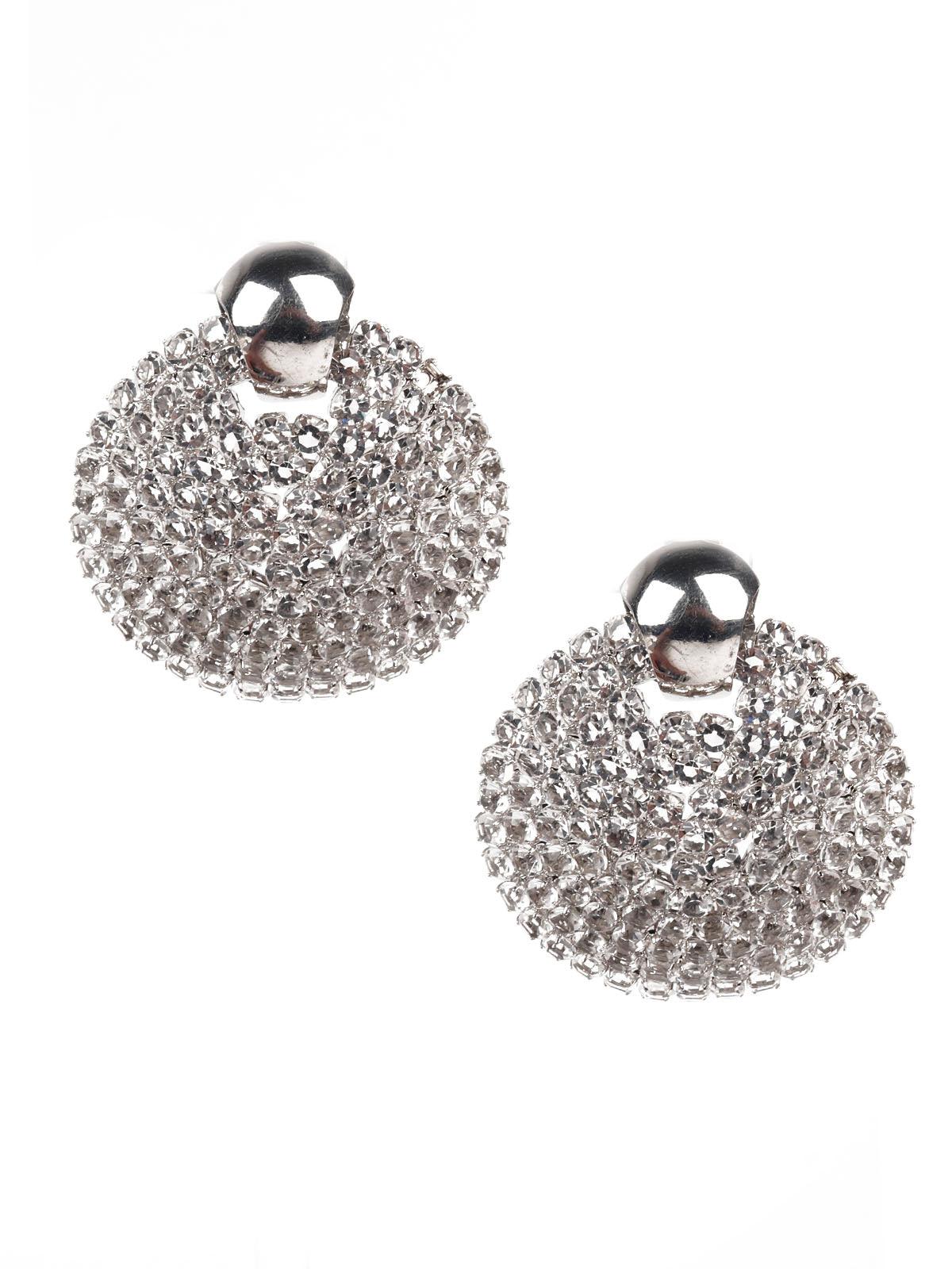 Women's White Stone Studded Earrin